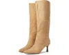 Anne Klein Rizzo Boots Women 6 Natural Pointed Toe Stiletto Heel Pull On Zpo3474