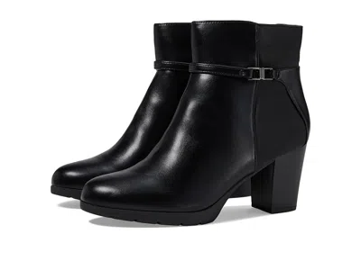 Anne Klein Romi Boots Women's Black Round Toe Block Heel Ankle Bootie Jobb693