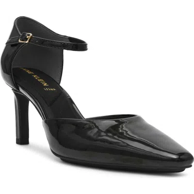 Anne Klein Rosalind Croc Embossed Ankle Strap Sandal