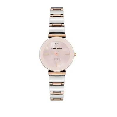 Anne Klein Rose Gold-tone Cable Band With Pink Mother-of-pearl Ladies Watch Ak-2435pmrt