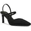 Anne Klein Rosedale-c Womens Adjustable Faux Suede Ankle Strap In Black