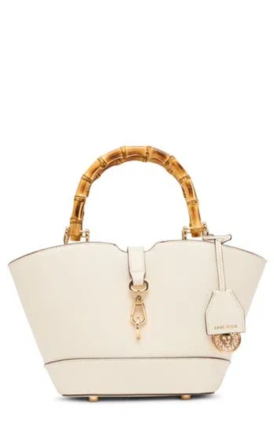 Anne Klein Rounded Mini Tote In White