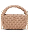 Anne Klein Rounded Ruched Small Crossbody Bag In Brown