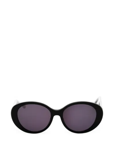 Anne Klein Round-frame Sunglasses In Black