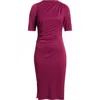 Anne Klein Ruched Body-con Dress In Brown