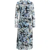 Anne Klein Women's Printed Ruched A-line Midi Dress In Multi