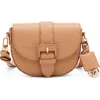 Anne Klein Saddle Crossbody Bag In Brown