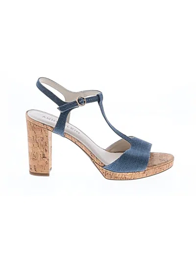 Pre-owned Anne Klein Sandals In Blue