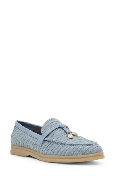 Anne Klein Women's Sadrine Slip Linen Loafers In Blue
