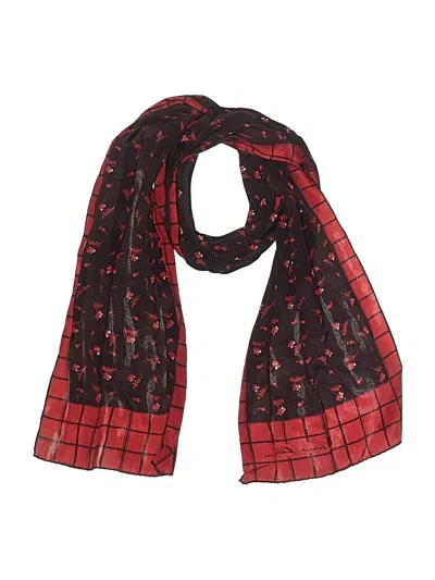 Pre-owned Anne Klein Scarf In Red