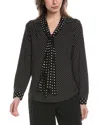 Anne Klein Scarf Top In Black
