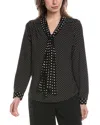 Anne Klein Scarf Top In Black