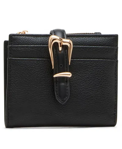 Anne Klein Sculpted Card Case Wallet In Black