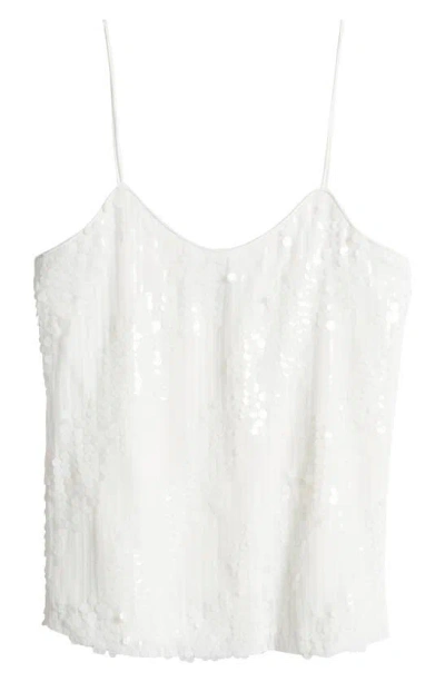 Anne Klein Sequin Camisole In White