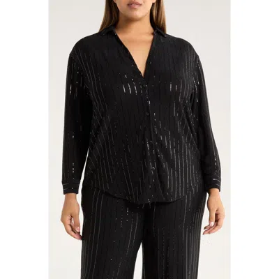 ANNE KLEIN ANNE KLEIN SEQUIN EMBELLISHED TUNIC