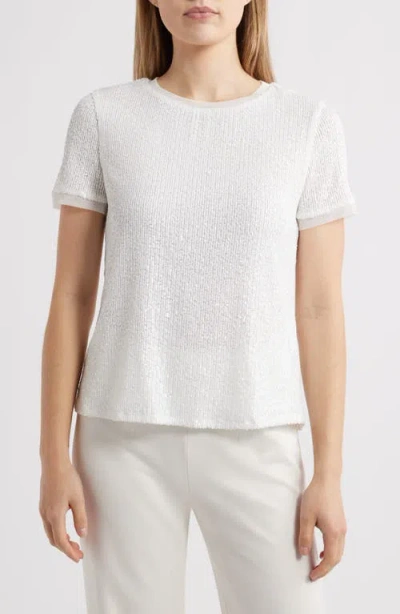 Anne Klein Sequin Mesh Top