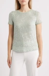 ANNE KLEIN ANNE KLEIN SEQUIN MESH TOP