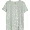Anne Klein Sequin T-shirt In Soft Aloe