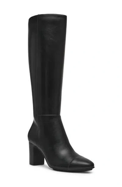 Anne Klein Serafina Cap Toe Tall Boot In Black