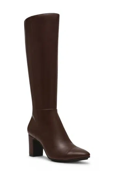 Anne Klein Serafina Cap Toe Tall Boot In Brown
