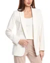 Anne Klein Shall Collar Open Jacket In White