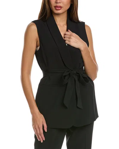 Anne Klein Shawl Collar Vest In Black