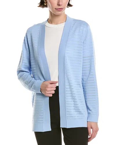 ANNE KLEIN ANNE KLEIN SHEER STRIPE CARDIGAN