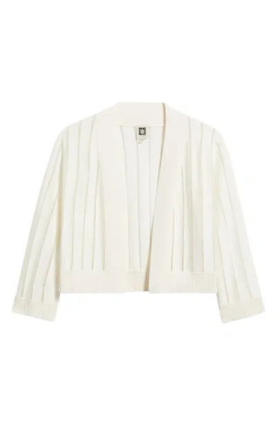 Anne Klein Sheer Stripe Shrug In Neutral