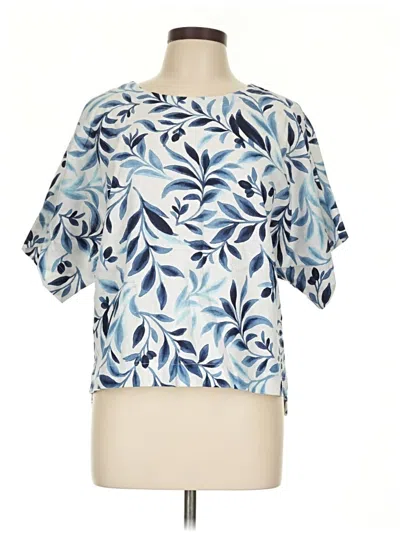Anne Klein Short Sleeve Blouse In Multi