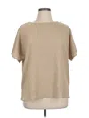 Anne Klein Short Sleeve Blouse In Neutral