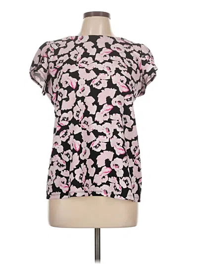 Pre-owned Anne Klein Short Sleeve Blouse In Pink