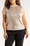 Anne Klein Women's Sequined T-shirt In Gold