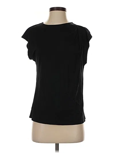 Anne Klein Short Sleeve Top Black Boatneck Tops