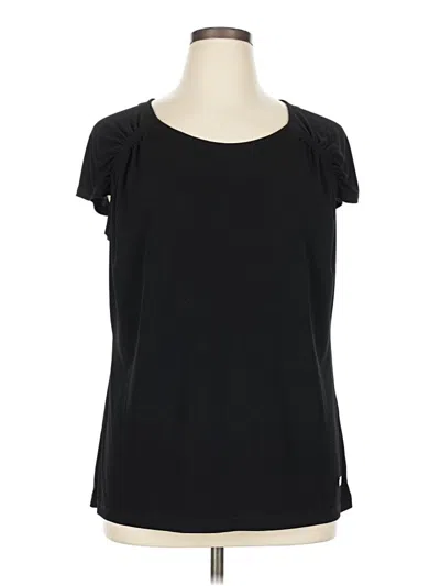 Pre-owned Anne Klein Short Sleeve T-shirt In Black
