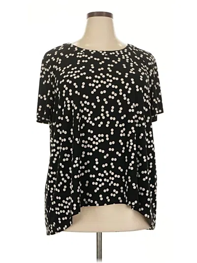Pre-owned Anne Klein Short Sleeve T-shirt In Black