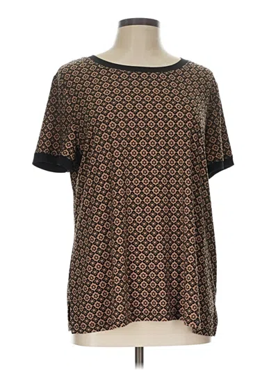 Pre-owned Anne Klein Short Sleeve T-shirt In Brown