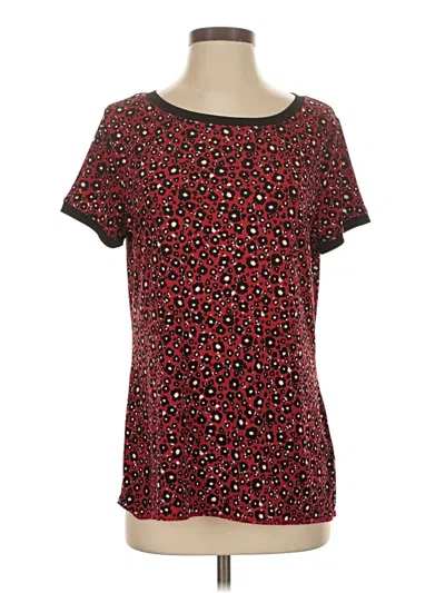 Pre-owned Anne Klein Short Sleeve T-shirt In Red