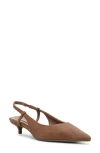 Anne Klein Shorty Slingback Pump In Brown