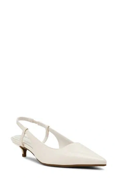 Anne Klein Shorty Slingback Pump In White