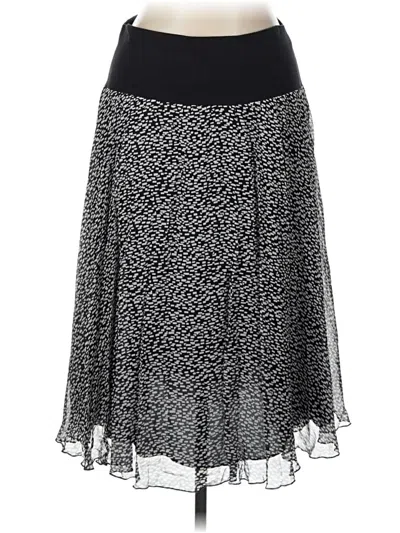 Pre-owned Anne Klein Silk Skirt In Black