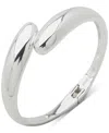 Anne Klein Silver-tone Open Spring Hinge Bangle Bracelet In Silver