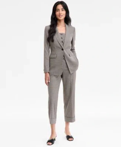 Anne Klein Single Button Blazer Vest Cropped Pants