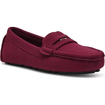 Anne Klein Skylar Knit Penny Loafer In Burgundy