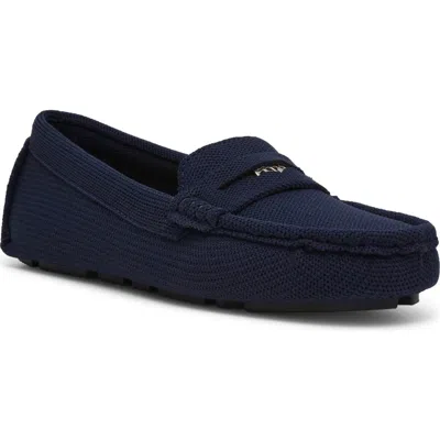 Anne Klein Skylar Knit Penny Loafer In Blue