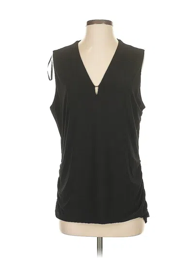 Pre-owned Anne Klein Sleeveless Blouse In Black