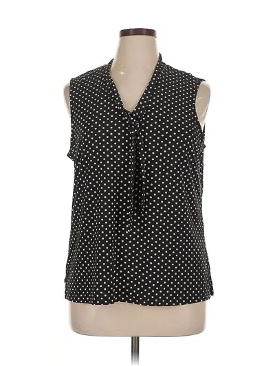 Pre-owned Anne Klein Sleeveless Blouse In Black