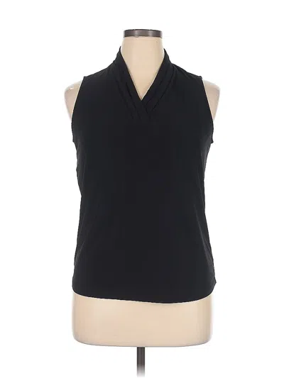 Pre-owned Anne Klein Sleeveless Blouse In Black