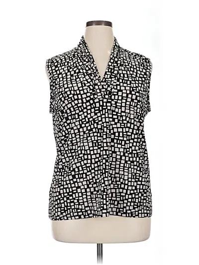 Pre-owned Anne Klein Sleeveless Blouse In Black
