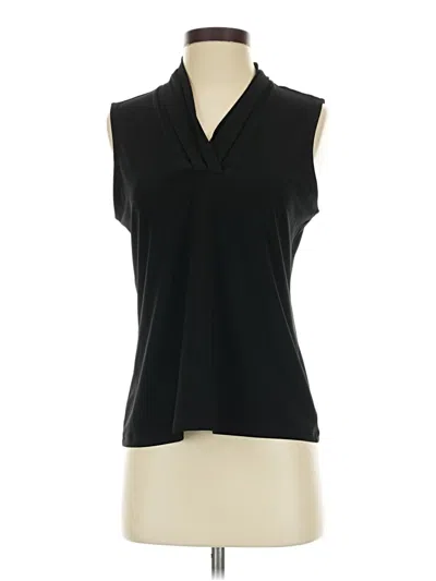 Pre-owned Anne Klein Sleeveless Blouse In Black