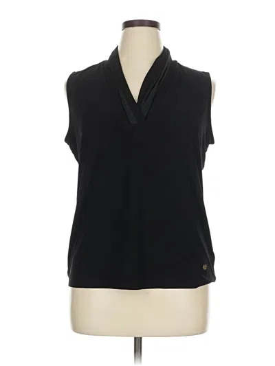 Pre-owned Anne Klein Sleeveless Blouse In Black